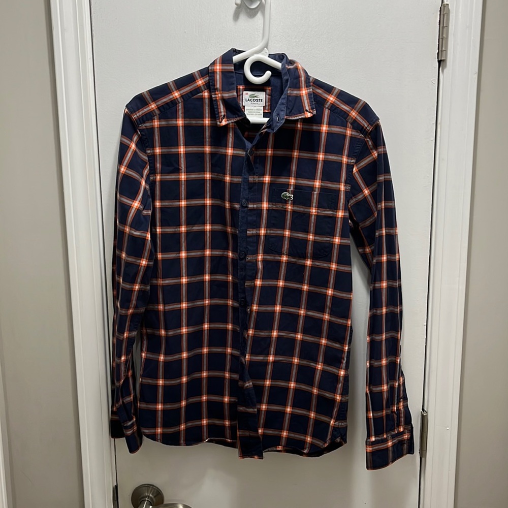 Mens Lacoste Long Sleeve Button Down Shirt